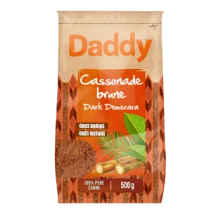 Sucre Cassonade Brune Dark Demerara 500g - DADDY