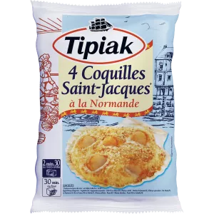 Coquilles Saint-Jacques à la normande surgelées 4 x 90 g - TIPIAK