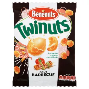 Cacahuètes Enrobées Saveur Twinuts Saveur Barbecue, 150g - BENENUTS