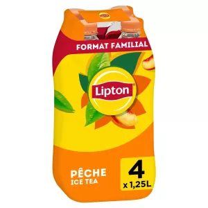 Thé glacé pêche 4x1,25L - LIPTON