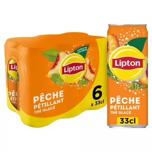 Kinywaji cha Chai ya Barafu yenye ladha ya Peach 6x33cl - LIPTON