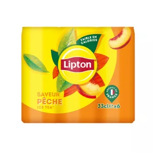 Boisson au thé glacé saveur Pêche 6x33cl - LIPTON