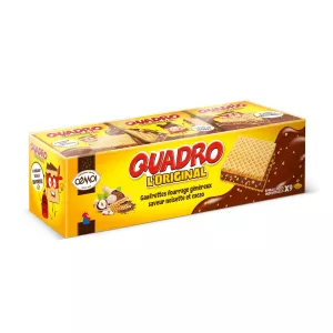 Biscuits Gaufrettes Praliné Quadro 187g - CÉMOI