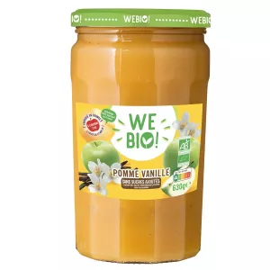 Compote Pomme Vanille Bio Sans Sucres Ajoutés 630g - Webio!