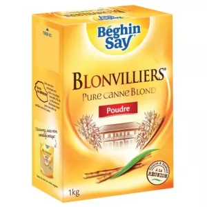 Blonvilliers sucre canne en poudre 1kg - BEGHIN SAY