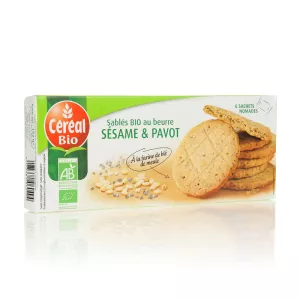 Sablés sésame et pavot BIO 132g - CEREAL BIO