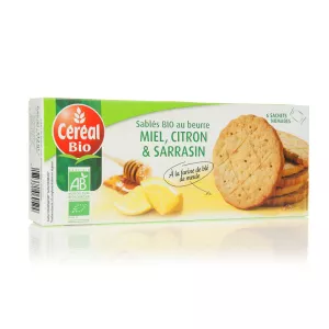 Sablés miel, citron et sarrasin BIO 132g - CEREAL BIO