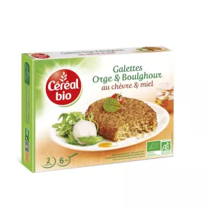 Galettes orge et boulghour au chèvre et miel  BIO 200g - CEREAL BIO