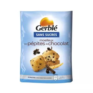 Moelleux pépites de chocolat sans sucres 196g - GERBLE