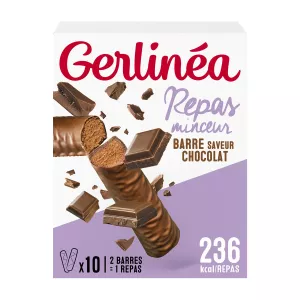 Barre repas saveur chocolat 310g - GERLINEA