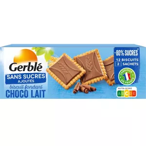Biscuit Chocolat Lait Sans Sucres Ajoutés 126g - Gerble