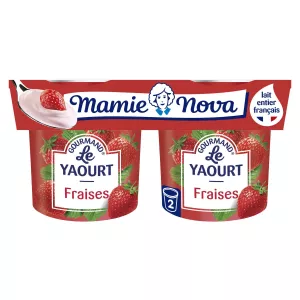 Yaourt gourmand fraise 2x150g - MAMIE NOVA