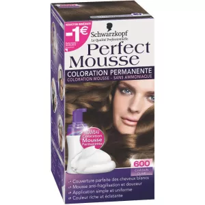 Coloration Cheveux Permanente 600 Châtain Clair Sans Ammoniaque perfect mousse -  SCHWARZKOPF