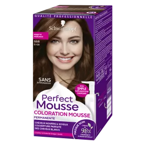 Coloration Cheveux Permanente 668 Noisette Sans Ammoniaque perfect mousse -  SCHWARZKOPF