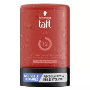 Gel Coiffant V12 Fixation Extra Forte Séchage Express 300ml - TAFT