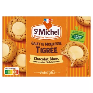 Galette moelleuse tigrée chocolat blanc 180g - ST MICHEL