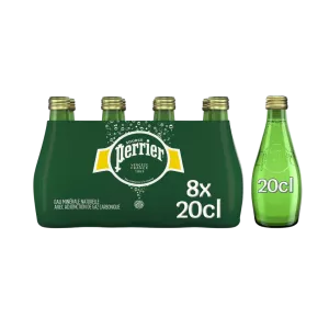 Eau minérale naturelle gazeuse bouteilles en verre 8x20cl - PERRIER