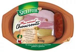 Plat Cuisiné Choucroute 4 Charcuteries au Riesling d'Alsace 410g- STOEFFLER