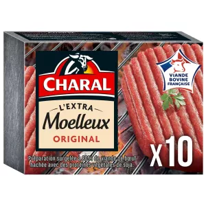 Préparation de bœuf haché Extra Moelleux Original x10 1 kg - CHARAL