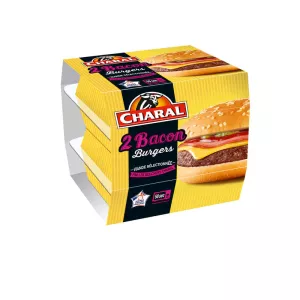 2 Burger bacon 155 G - CHARAL