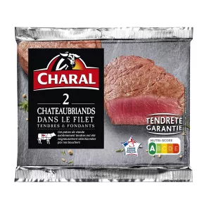 Chateaubriands dans le filet tendres et fondants 2-280g  - CHARAL