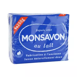 Savon au lait 4x200g - MONSAVON