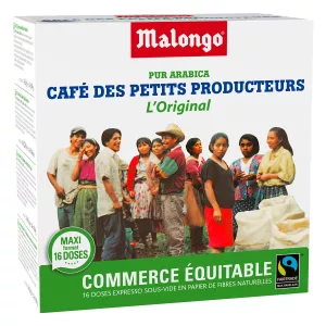 Café pur arabica l'original x16 dosettes 104g - MALONGO
