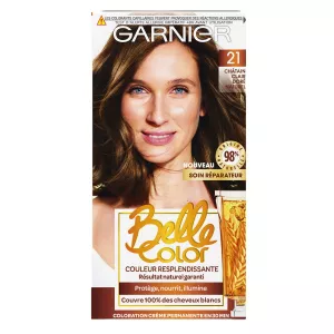 Coloration Cheveux Permanente 21 Chatain Clair Doré Naturel belle color - GARNIER