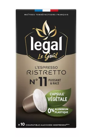 Café Capsules Espresso Ristretto x10caps 50g - LEGAL