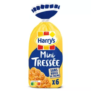 Brioches Mini Tressées au Sucre Perle X6 210g - HARRY'S