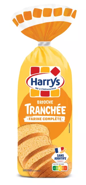 Brioche Tranchée Farine Complète Sans Additif, 485g - HARRYS