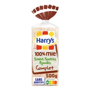 Pain de Mie Sans Sucres Ajoutés Complet 500g - HARRY'S