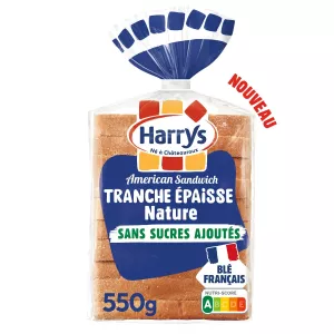 Pain De Mie Américain Sandwich Nature Tranches Epaisses 550g - Harrys
