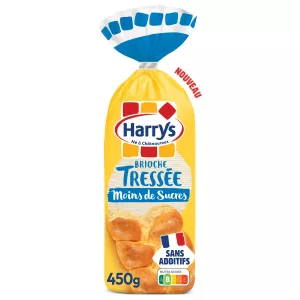 Brioche Tressée Allégée En Sucre Sans Additifs 450g - Harrys