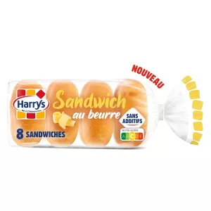 Pain sandwich au beurre sans additifs x8 - HARRYS