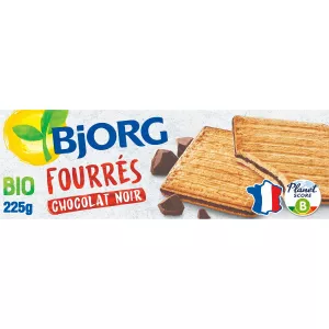 Biscuits fourrés chocolat noir bio 225g - BJORG