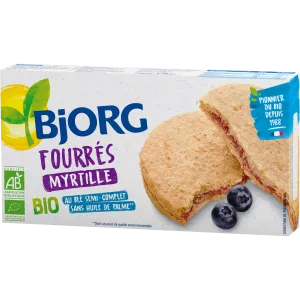 Biscuits fourrés myrtille Bio, 175g, BJORG