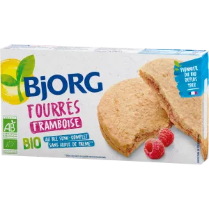 Biscuits fourrés framboise Bio, 175g, BJORG