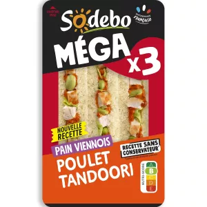 Sandwich Pain Viennois Poulet Tandoori 230g - SODEBO