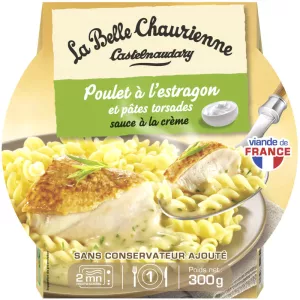 Poulet à l'estragon et pâtes torsades 300g - LA BELLE CHAURIENNE