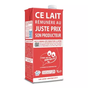 Lait entier stérilisé UHT 6x1L - C'EST QUI LE PATRON