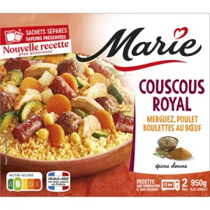 Plat cuisiné couscous merguez/poulet 950g - MARIE