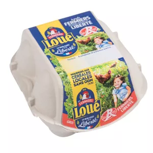 Gros oeufs sans OGM fermiers libertés label rouge X4 - LES FERMIERS DE LOUÉ