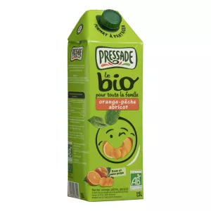 BIOLOGISCHE sinaasappel/perzik/abrikoozennectar 1,5L - PRESSADE