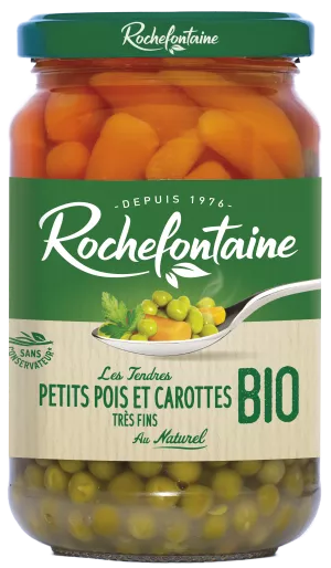 Đậu Hà Lan và Cà Rốt Hữu Cơ 37cl - ROCHEFONTAINE