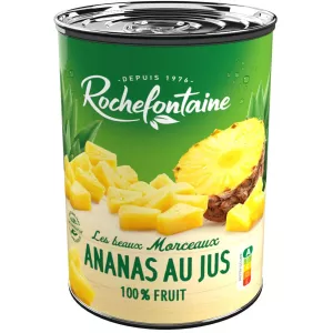 Fruits en sirop ananas en morceaux au jus 567g - ROCHEFONTAINE