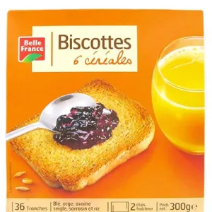 Biscottes 6 Céreales 300g - BELLE FRANCE
