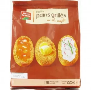 Petits Pains Grillés Blé Complet 225g - BELLE FRANCE
