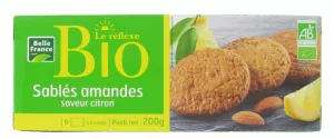 Sablés Aux Amandes Saveurs Citron X 12 Le Réflexe Bio 200g - BELLE FRANCE