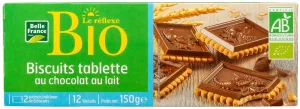 Petit Beurre Tablette Chcocolat Au Lait Réfléxe Bio 150g - BELLE FRANCE